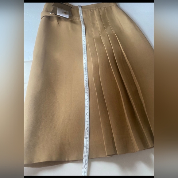 Burberry Wool & Silk Pleated Skirt - Picture 9 of 12